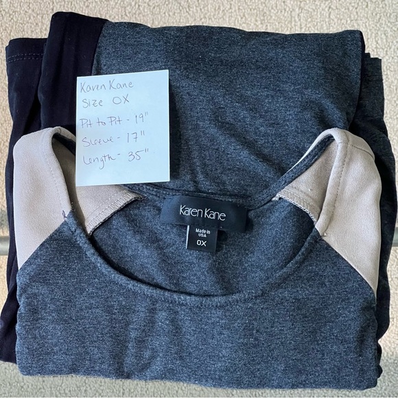 Karen Kane Gray Sheath Dress with Raglan Sleeves - Picture 11 of 11